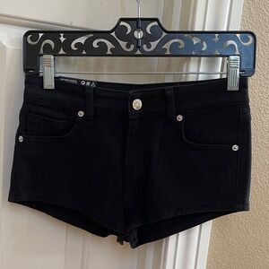 HM Divided Black Jean Shorts for Women